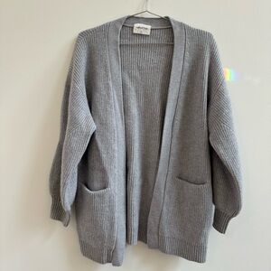 Wilfred Heather Gray Open-Front Cardigan